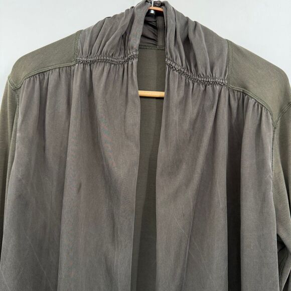 Lululemon Green Wrap Long Sleeve Open Front Draped Cardigan Top Size 8 - Picture 2 of 8